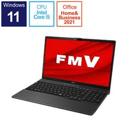 FUJITSU ノートパソコン LIFEBOOK AH54/F ブライトブラック FMVA54FB2 [15.6型 /Windows11 Home /intel Core i5 /メモリ:8GB /SSD:512GB /Office HomeandBusiness /日本語版キーボード /2023年1月モデル]