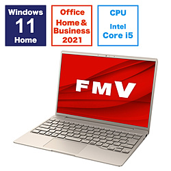 FUJITSU ノートパソコン FMV LIFEBOOK CH75/H3 ベージュゴールド FMVC75H3G [13.3型 /Windows11 Home /intel Core i5 /メモリ:16GB /SSD:512GB /Office HomeandBusiness /日本語版キーボード /2023年11月モデル]