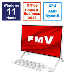 FUJITSU FMVF60H3W デスクトップパソコン FMV ESPRIMO FH60/H3 ホワイト [23.8型 /AMD Ryzen5 /メモリ:8GB /SSD:512GB /2023年11月モデル]