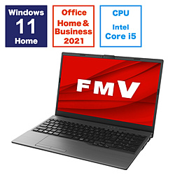 FUJITSU ノートパソコン FMV Lite 5515/H ブライトブラック FMV5515HBB [15.6型 /Windows11 Home /intel Core i5 /メモリ:16GB /SSD:512GB /Office HomeandBusiness /日本語版キーボード /2023年11月モデル]