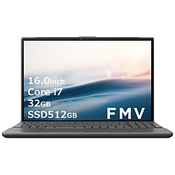 FUJITSU ノートパソコン FMV LIFEBOOK AH77/J3 ブライトブラック FMVA77J3B [16.0型 /Windows11 Home /intel Core i7 /メモリ:32GB /SSD:512GB /Office Home and Business /日本語版キーボード /2024年10月モデル]
