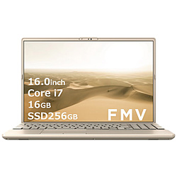FUJITSU ノートパソコン FMV LIFEBOOK AH50/J3 ベージュゴールド FMVA50J3G [16.0型 /Windows11 Home /intel Core i7 /メモリ:16GB /SSD:256GB /Office Home and Business /日本語版キーボード /2024年10月モデル]