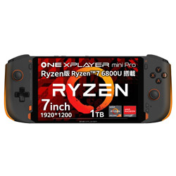 ONEXPLAYER ONEXMRP-B10R ゲーミングモバイルパソコン ONEXPLAYER mini Pro Ryzen版 ブラック&オレンジ [7.0型 /Windows11 Home /AMD Ryzen 7 /メモリ:16GB /SSD:1TB /2022年12月モデル]