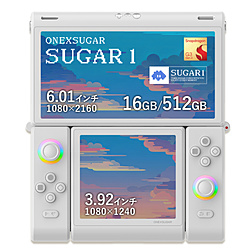 ONEXPLAYER ONEXSUGAR16512WH ポータブルゲーミングPC ONEXSUGAR SUGAR1 [6.01+3.92インチ /Android14 /RAM:16GB /ROM:512GB] ホワイト [Snapdragon]