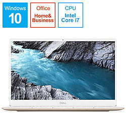 DELL ノートパソコン XPS 13 7390 ローズゴールド&アークティックホワイト MX73-9WHBRW [13.3型 /Windows10 Home /intel Core i7 /メモリ:8GB /SSD:256GB /Office Home and Business /2019年秋冬モデル]