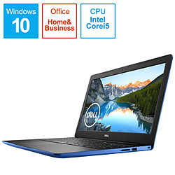 DELL ノートパソコン Inspiron 15 3593 ブルー NI355L-9WHBBL [15.6型 /Windows10 Home /intel Core i5 /メモリ:8GB /SSD:256GB /Office Home and Business /2019年秋冬モデル]