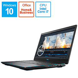 DELL NG385-ANHBCB ゲーミングノートパソコン New Dell G3 15 ブラック [15.6型 /Windows10 Home /intel Core i7 /メモリ:16GB /SSD:512GB /Office Home and Business /2020年夏モデル]