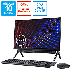 DELL FI557-AWHBBC デスクトップパソコン Inspiron 24 5400 ブラック [23.8型 /intel Core i5 /メモリ:8GB /HDD:1TB /SSD:256GB /2020年秋冬モデル]
