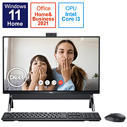 DELL FI537-BWHBBC デスクトップパソコン Inspiron 24 5000 ブラック [23.8型 /intel Core i3 /メモリ:8GB /SSD:256GB /2021秋冬モデル]