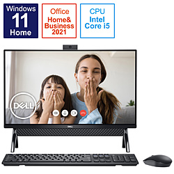 DELL FI557-BWHBBC デスクトップパソコン Inspiron 24 5000 ブラック [23.8型 /intel Core i5 /メモリ:8GB /HDD:1TB /SSD:256GB /2021秋冬モデル]