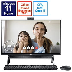 DELL FI779-BWHBBC デスクトップパソコン Inspiron 27 7000 ブラック [27型 /intel Core i7 /メモリ:8GB /HDD:1TB /SSD:512GB /2021秋冬モデル]
