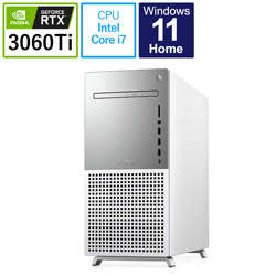 DELL DX100VR-CHLC ゲーミングデスクトップパソコン [Core i7-12700/メモリ:16GB DDR5/RTX 3060 Ti LHR/SSD:512GB+HDD:1TB/モニター無し/2022春モデル] プラチナシルバー