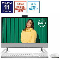 DELL FI577T-CHHBWC デスクトップパソコン Inspiron 24 5410 タッチ対応(トライアングル スタンド) パールホワイト [23.8型 /intel Core i7 /メモリ:16GB /SSD:512GB /2022年春モデル]
