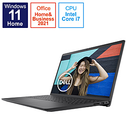DELL ノートパソコン Inspiron 15 3520 カーボンブラック NI375-CNHBCB [15.6型 /Windows11 Home /intel Core i7 /メモリ:8GB /SSD:512GB /Office HomeandBusiness /日本語版キーボード /2022年夏モデル]