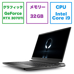 DELL NAM95E-CWLCB ゲーミングノートパソコン Alienware m15 R7 ダークグレー [15.6型 /Windows11 Home(英語版) /intel Core i9 /メモリ:32GB /SSD:1TB /Officeソフトなし /英語版キーボード /2022年秋冬モデル]
