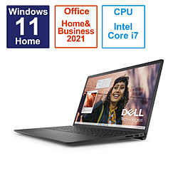 DELL ノートパソコン Inspiron 15 3530 カーボンブラック NI385-DNHBBC [15.6型 /Windows11 Home /intel Core i7 /メモリ:16GB /SSD:512GB /Office HomeandBusiness /日本語版キーボード /2023年夏モデル]