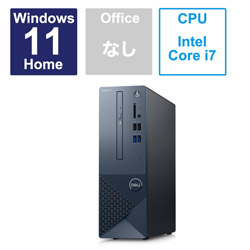 DELL SI70-DNL デスクトップパソコン Inspiron 3020S ブラック [モニター無し /Windows11 Home /intel Core i7 /メモリ:16GB /SSD:512GB /無し /2023年夏モデル]