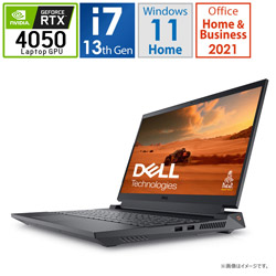 DELL NG585B-DNHBCB ゲーミングノートパソコン Dell G15 5530 ダーク グレー [15.6型 /Windows11 Home /intel Core i7 /メモリ:16GB /SSD:512GB /Office Home and Business /日本語版キーボード /2023年夏モデル]