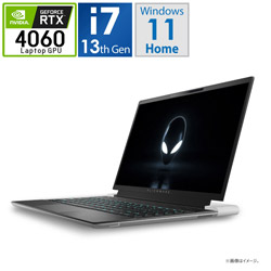 DELL NAX94-DWLCW ゲーミングノートパソコン Alienware x14 R2(RTX 4060) ルナシルバー [14.0型 /Windows11 Home /intel Core i7 /メモリ:32GB /SSD:2TB /Officeソフトなし /日本語版キーボード /2023年秋冬モデル]