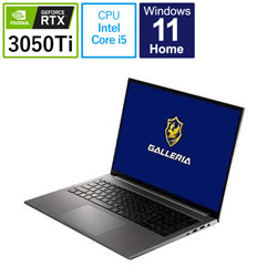 THIRDWAVE RL5C-R35TR22 ゲーミングノートパソコン GALLERIA [15.6型 /Windows11 Home /intel Core i5 /メモリ:16GB /SSD:512GB /Officeソフトなし /日本語版キーボード /2022年6月モデル]