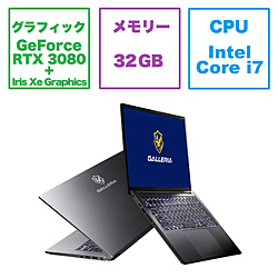 THIRDWAVE ZL7C-R38HR24 ゲーミングノートパソコン GALLERIA [16.0型 /Windows11 Home /intel Core i7 /メモリ:32GB /SSD:1TB /Officeソフトなし /英語版キーボード /2022年12月モデル]
