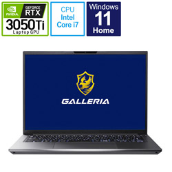 THIRDWAVE RM7C-R35TR24 ゲーミングノートパソコン GALLERIA [14.0型 /Windows11 Home /intel Core i7 /メモリ:16GB /SSD:512GB /Officeソフトなし /日本語版キーボード /2022年12月モデル]