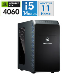 THIRDWAVE RRR5F4615B43 ゲーミングデスクトップパソコン GALLERIA [Windows11 Home /intel Core i5 /メモリ:16GB /SSD:500GB /Officeソフト無し]