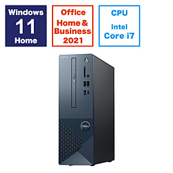 DELL SI70-EHHB デスクトップパソコン Inspiron 3030 スモールデスクトップ ブラック [モニター無し /Windows11 Home /intel Core i7 /メモリ:16GB /SSD:1TB /Office HomeandBusiness /2024年春モデル]