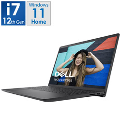 DELL ノートパソコン Inspiron 15 3520 カーボンブラック NI375-EHLBC [15.6型 /Windows11 Home /intel Core i7 /メモリ:16GB /SSD:512GB /無し /日本語版キーボード /2024年05月モデル]