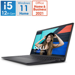 DELL ノートパソコン Inspiron 15 3520 カーボンブラック NI355B-EWHBNPBC [15.6型 /Windows11 Home /intel Core i5 /メモリ:16GB /SSD:512GB /Office Home and Business /日本語版キーボード /2024年秋冬モデル]