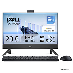 DELL AD47-FNBHBC デスクトップパソコン ダークシャドウグレー [23.8型 /Windows11 Home /intel Core i5 /メモリ:16GB /SSD:512GB /Office HomeandBusiness /2025年夏モデル]