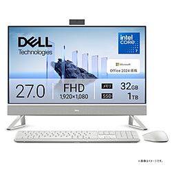 DELL AD79-FNHBC デスクトップパソコン パールホワイト [27型 /Windows11 Home /intel Core 7 /メモリ:32GB /SSD:1TB /2025年夏モデル]
