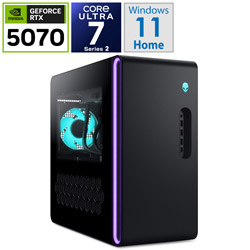 DELL DAA8K0-FNC ゲーミングデスクトップパソコン Alienware Aurora(RTX 5070) バサルトブラック [Windows11 Home /intel Core Ultra 7 /メモリ:32GB /SSD:1TB /Officeソフト無し /2025年夏モデル]