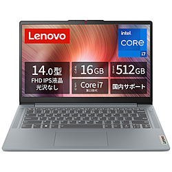 Lenovo ノートパソコン IdeaPad Slim 3i Gen 8 アークティックグレー 83EL003DJP [14.0型 /Windows11 Home /intel Core i7 /メモリ:16GB /SSD:512GB /無し /日本語版キーボード /2024年4月モデル]