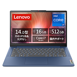 Lenovo ノートパソコン IdeaPad Slim 3i Gen 8 アビスブルー 83EL003EJP [14.0型 /Windows11 Home /intel Core i7 /メモリ:16GB /SSD:512GB /無し /日本語版キーボード /2024年4月モデル]