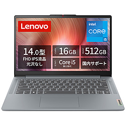 Lenovo ノートパソコン IdeaPad Slim 3i Gen 8 アークティックグレー 83EQ0052JP [14.0型 /Windows11 Home /intel Core i5 /メモリ:16GB /SSD:512GB /無し /日本語版キーボード /2024年4月モデル]