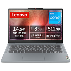Lenovo ノートパソコン IdeaPad Slim 3i Gen 8 アークティックグレー 82X60042JP [14.0型 /Windows11 Home /intel Core i3 /メモリ:8GB /SSD:512GB /無し /日本語版キーボード /2024年4月モデル]