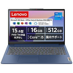 Lenovo ノートパソコン IdeaPad Slim 3 シリーズ アビスブルー 83ER00KAJP [15.6型 /Windows11 Home /intel Core i5 /メモリ:16GB /SSD:512GB /Office Home and Business /日本語版キーボード /2024年10月モデル]