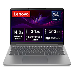 Lenovo ノートパソコン IdeaPad Slim5i Gen10 ルナグレー 83NC0005JP [14.0型 /Windows11 Home /intel Core Ultra 5 /メモリ:24GB /SSD:512GB /Office Home and Business /日本語版キーボード /2025年6月モデル]