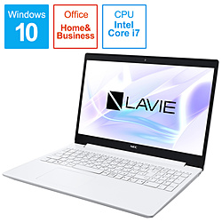 NEC ノートパソコン LAVIE Note Standard カームホワイト PC-NS70CRAW [15.6型 /Windows10 Home /intel Core i7 /Office HomeandBusiness /メモリ:8GB /SSD:256GB /2020年10月モデル]