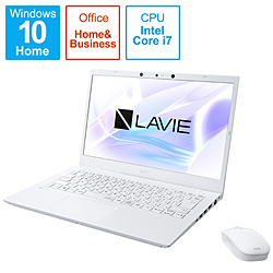 NEC ノートパソコン LAVIE N14シリーズ パールホワイト PC-N1475BAW [14.0型 /Windows10 Home /intel Core i7 /メモリ:8GB /SSD:512GB /Office HomeandBusiness /日本語版キーボード /2021年春モデル]