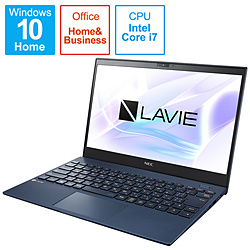 NEC ノートパソコン LAVIE ProMobile ネイビーブルー PC-PM750BAL [13.3型 /Windows10 Home /intel Core i7 /メモリ:8GB /SSD:512GB /Office HomeandBusiness /日本語版キーボード /2021年春モデル]
