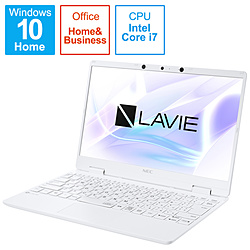 NEC ノートパソコン LAVIE N12シリーズ パールホワイト PC-N1275BAW [12.5型 /Windows10 Home /intel Core i7 /メモリ:8GB /SSD:512GB /Office HomeandBusiness /2021年1月モデル]