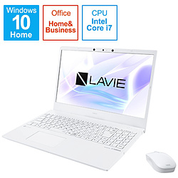 NEC ノートパソコン LAVIE N15シリーズ パールホワイト PC-N1575BZW-2 [15.6型 /Windows10 Home /intel Core i7 /メモリ:8GB /SSD:512GB /Office HomeandBusiness /日本語版キーボード /2021年春モデル]