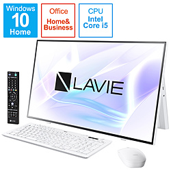 NEC PC-A2757BZW-2 デスクトップパソコン LAVIE A27(ダブルチューナ) ファインホワイト [27型 /intel Core i5 /メモリ:16GB /SSD:1TB /2021年春モデル]