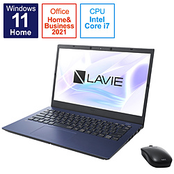 NEC ノートパソコン LAVIE N14 ネイビーブルー PC-N1475CAL [14.0型 /Windows11 Home /intel Core i7 /メモリ:8GB /SSD:512GB /Office HomeandBusiness /日本語版キーボード /2021年秋冬モデル]