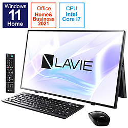 NEC PC-A2797CAB デスクトップパソコン LAVIE A27(ダブルチューナ) ファインブラック [27型 /intel Core i7 /メモリ:16GB /HDD:4TB /SSD:256GB /2021年秋冬モデル]