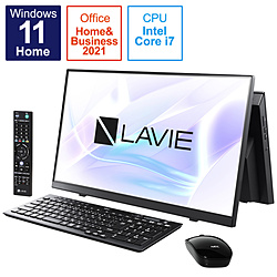 NEC PC-A2377CAB デスクトップパソコン LAVIE A23(ダブルチューナ) ファインブラック [23.8型 /intel Core i7 /メモリ:8GB /SSD:1TB /2021年秋冬モデル]