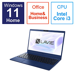 NEC ノートパソコン LAVIE N13(N1335/FAL) ネイビーブルー PC-N1335FAL [13.3型 /Windows11 Home /intel Core i3 /メモリ:8GB /SSD:256GB /Office Home and Business /日本語版キーボード /2023年春モデル]