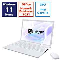 NEC ノートパソコン LAVIE N14(N1475/GAW) パールホワイト PC-N1475GAW [14.0型 /Windows11 Home /intel Core i7 /メモリ:16GB /SSD:512GB /Office HomeandBusiness /日本語版キーボード /2023年夏モデル]
